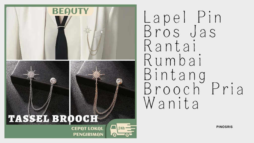 Lapel Pin Bros Jas Rantai Rumbai Bintang Brooch Pria Wanita Aksesoris Jas Untuk Pria/Bros Rantai Jas